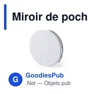 Miroir de poche personnalisable Plumiax avec logo - Miniature 5