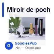 Miroir de poche personnalisable Plumiax avec logo - Miniature 6