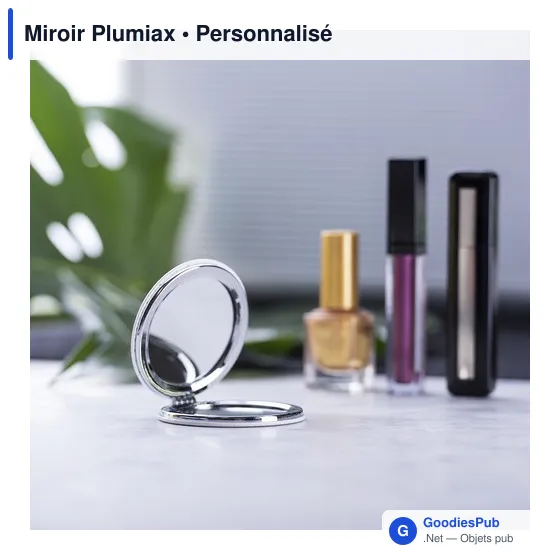 Miroir de poche personnalisable Plumiax avec logo - Image 6