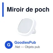 Miroir de poche personnalisable Qadan avec logo - Miniature 1