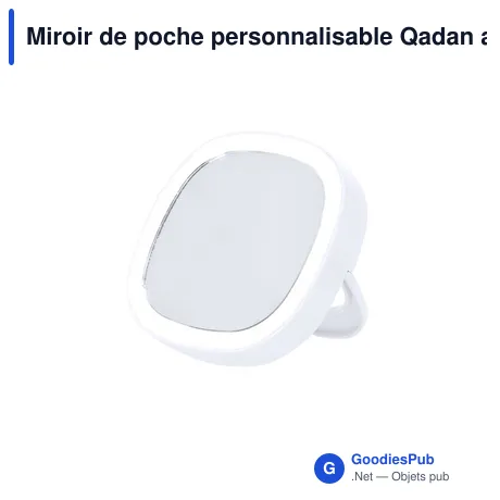 Miroir de poche personnalisable Qadan avec logo