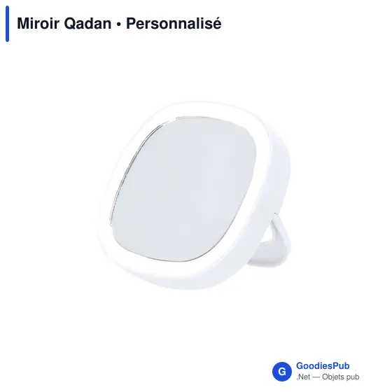 Miroir de poche personnalisable Qadan avec logo - Image 1