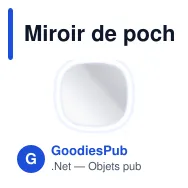 Miroir de poche personnalisable Qadan avec logo - Miniature 2