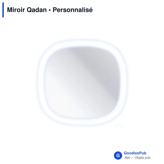 Miroir de poche personnalisable Qadan avec logo - Image 2