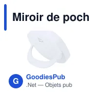 Miroir de poche personnalisable Qadan avec logo - Miniature 3