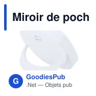 Miroir de poche personnalisable Qadan avec logo - Miniature 4
