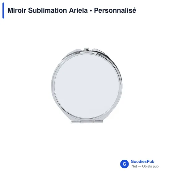 Miroir de poche personnalisable Ariela avec logo - Image 2