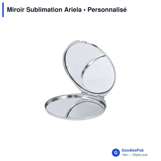 Miroir de poche personnalisable Ariela avec logo - Image 3