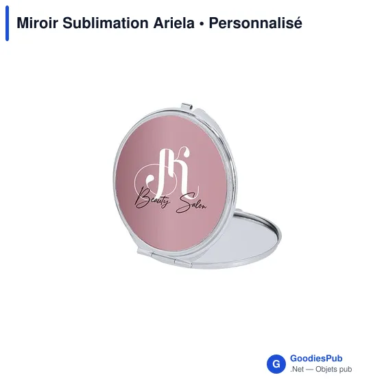 Miroir de poche personnalisable Ariela avec logo - Image 4