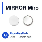 MIRROR Pins en métal avec miroir - Miniature 1