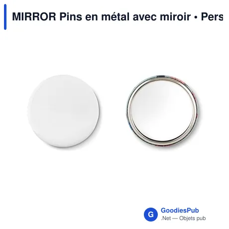 MIRROR Pins en métal avec miroir