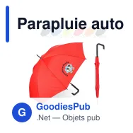 Parapluie automatique personnalisable 23 pouces en pongée avec logo - Mistralwood - Miniature 1