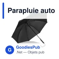 Parapluie automatique personnalisable 23 pouces en pongée avec logo - Mistralwood - Miniature 2