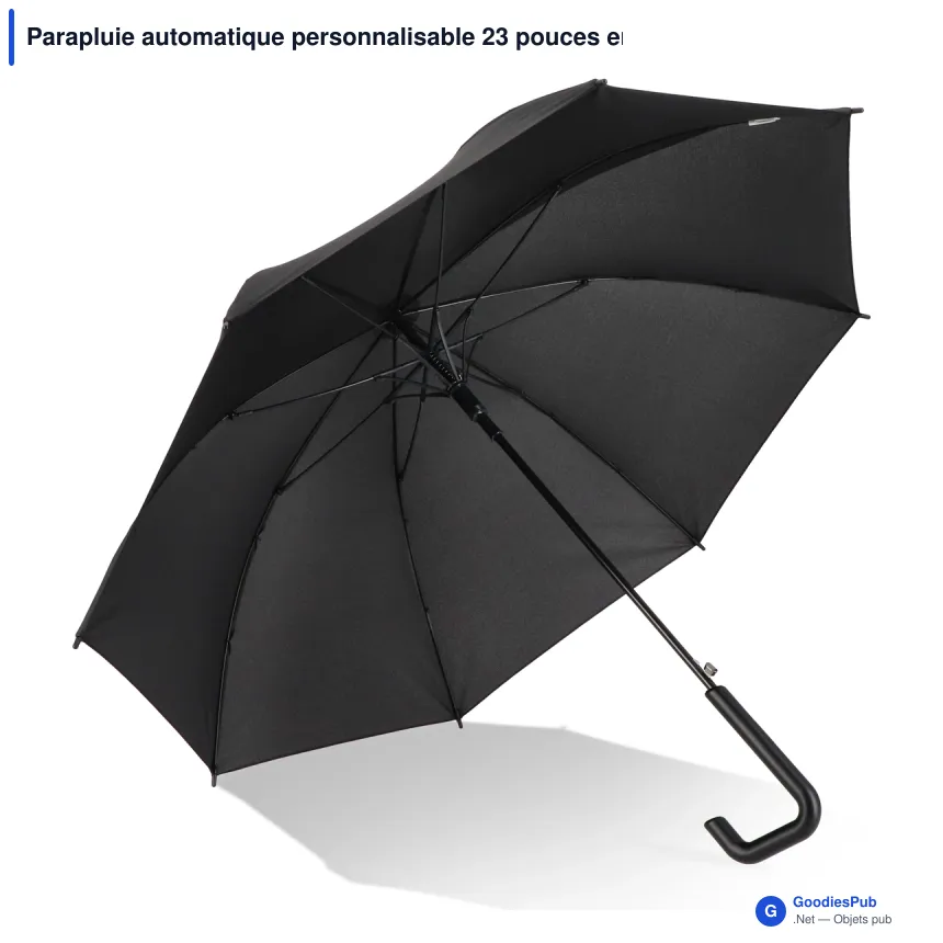 Parapluie automatique personnalisable 23 pouces en pongée avec logo - Mistralwood - Image 2