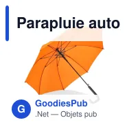 Parapluie automatique personnalisable 23 pouces en pongée avec logo - Mistralwood - Miniature 3