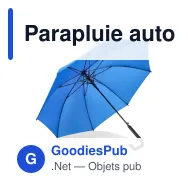 Parapluie automatique personnalisable 23 pouces en pongée avec logo - Mistralwood - Miniature 7