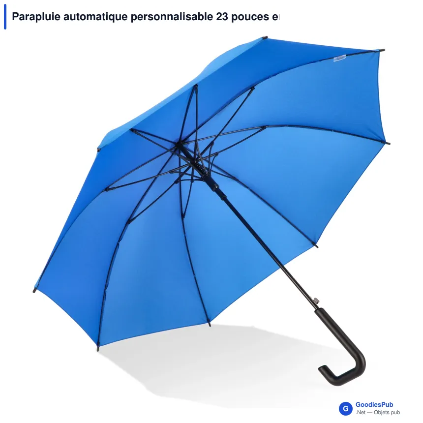 Parapluie automatique personnalisable 23 pouces en pongée avec logo - Mistralwood - Image 7