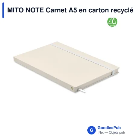 MITO NOTE Carnet A5 en carton recyclé