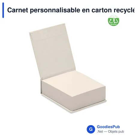 Carnet personnalisable en carton recyclé avec logo entreprise
