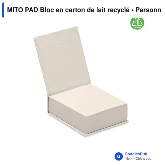 Carnet personnalisable en carton recyclé avec logo entreprise - Image 1