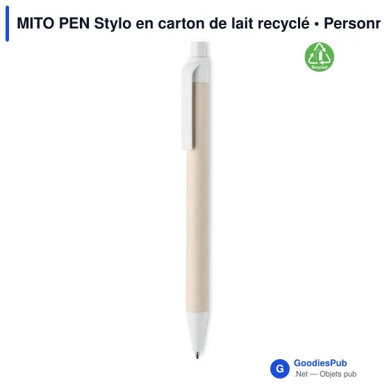 MITO PEN Stylo en carton de lait recyclé - Image 1