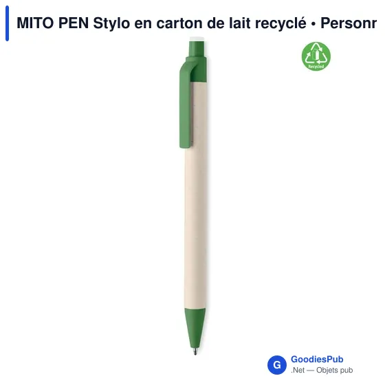 MITO PEN Stylo en carton de lait recyclé - Image 5
