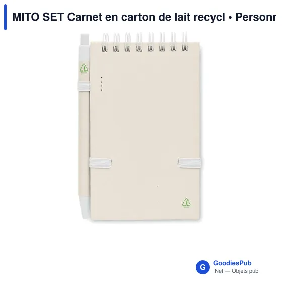 MITO SET Carnet en carton de lait recycl - Image 2