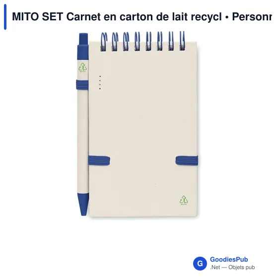 MITO SET Carnet en carton de lait recycl - Image 12