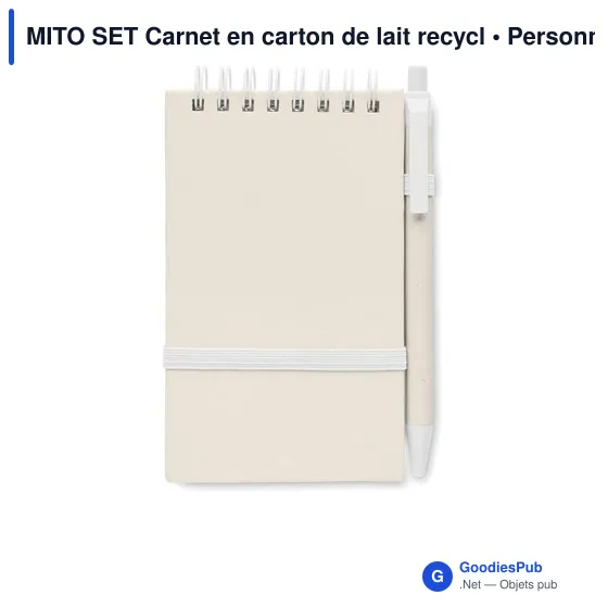 MITO SET Carnet en carton de lait recycl - Image 3