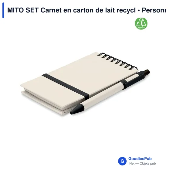 MITO SET Carnet en carton de lait recycl - Image 6