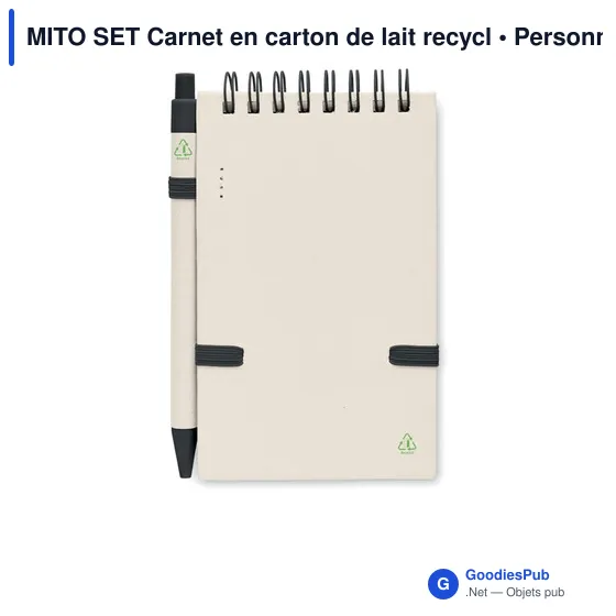 MITO SET Carnet en carton de lait recycl - Image 7