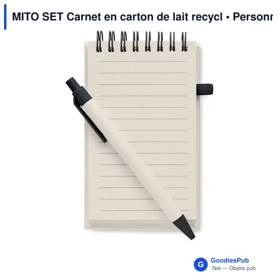 MITO SET Carnet en carton de lait recycl - Image 9