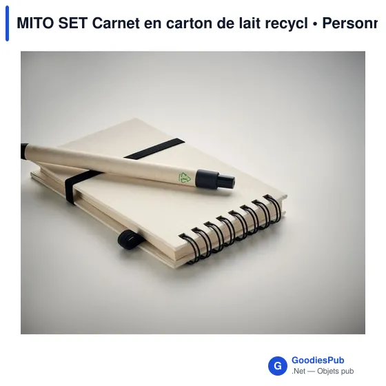 MITO SET Carnet en carton de lait recycl - Image 10