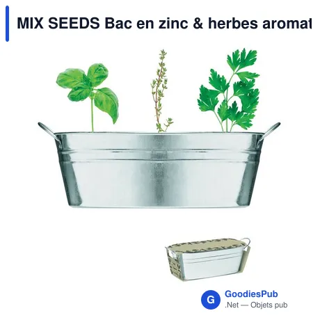MIX SEEDS Bac en zinc & herbes aromatique