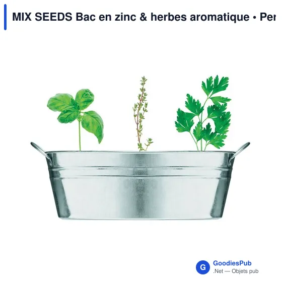 MIX SEEDS Bac en zinc & herbes aromatique - Image 2