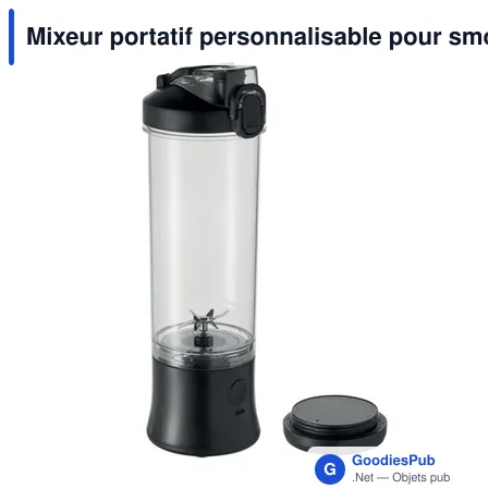Mixeur portatif personnalisable pour smoothie avec logo
