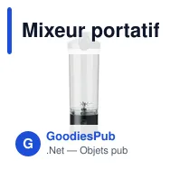 Mixeur portatif personnalisable pour smoothie avec logo - Miniature 8