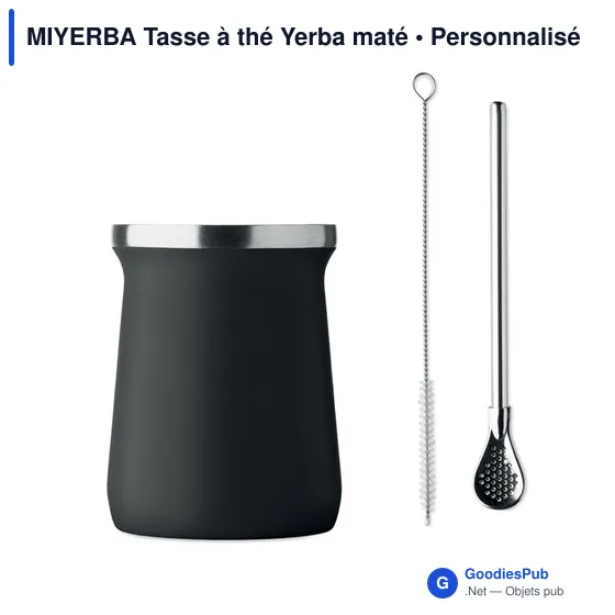 Tasse à thé personnalisable en acier inoxydable - MIYERBAavec logo - Image 11