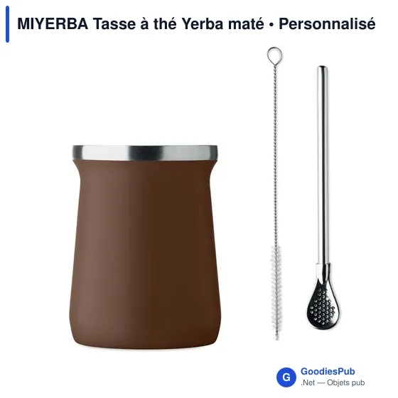 Tasse à thé personnalisable en acier inoxydable - MIYERBAavec logo - Image 6