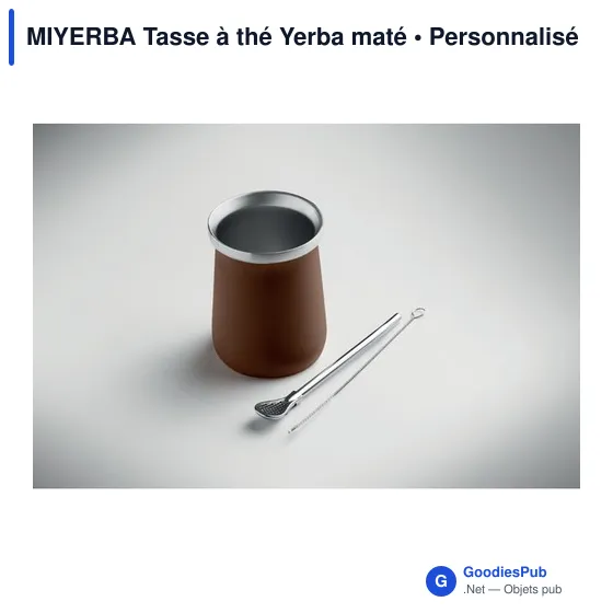 Tasse à thé personnalisable en acier inoxydable - MIYERBAavec logo - Image 8