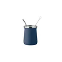 Variante bleu marine - Tasse à thé personnalisable en acier inoxydable - MIYERBAavec logo