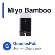 Support de téléphone personnalisable en bambou Miyo avec logo - Miniature 1