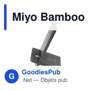 Support de téléphone personnalisable en bambou Miyo avec logo - Miniature 2