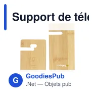Support de téléphone personnalisable en bambou Miyo avec logo - Miniature 11