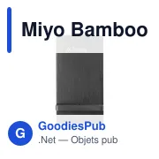 Support de téléphone personnalisable en bambou Miyo avec logo - Miniature 3
