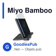 Support de téléphone personnalisable en bambou Miyo avec logo - Miniature 7