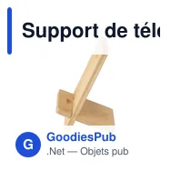 Support de téléphone personnalisable en bambou Miyo avec logo - Miniature 9