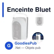 Enceinte Bluetooth lumineuse personnalisable intérieur/extérieur avec logo - Muse ML-625 - Miniature 1