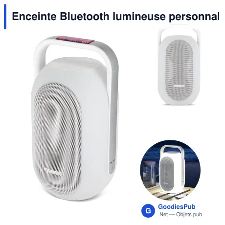 Enceinte Bluetooth lumineuse personnalisable intérieur/extérieur avec logo - Muse ML-625