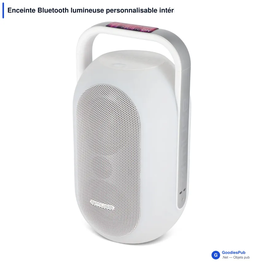 Enceinte Bluetooth lumineuse personnalisable intérieur/extérieur avec logo - Muse ML-625 - Image 2